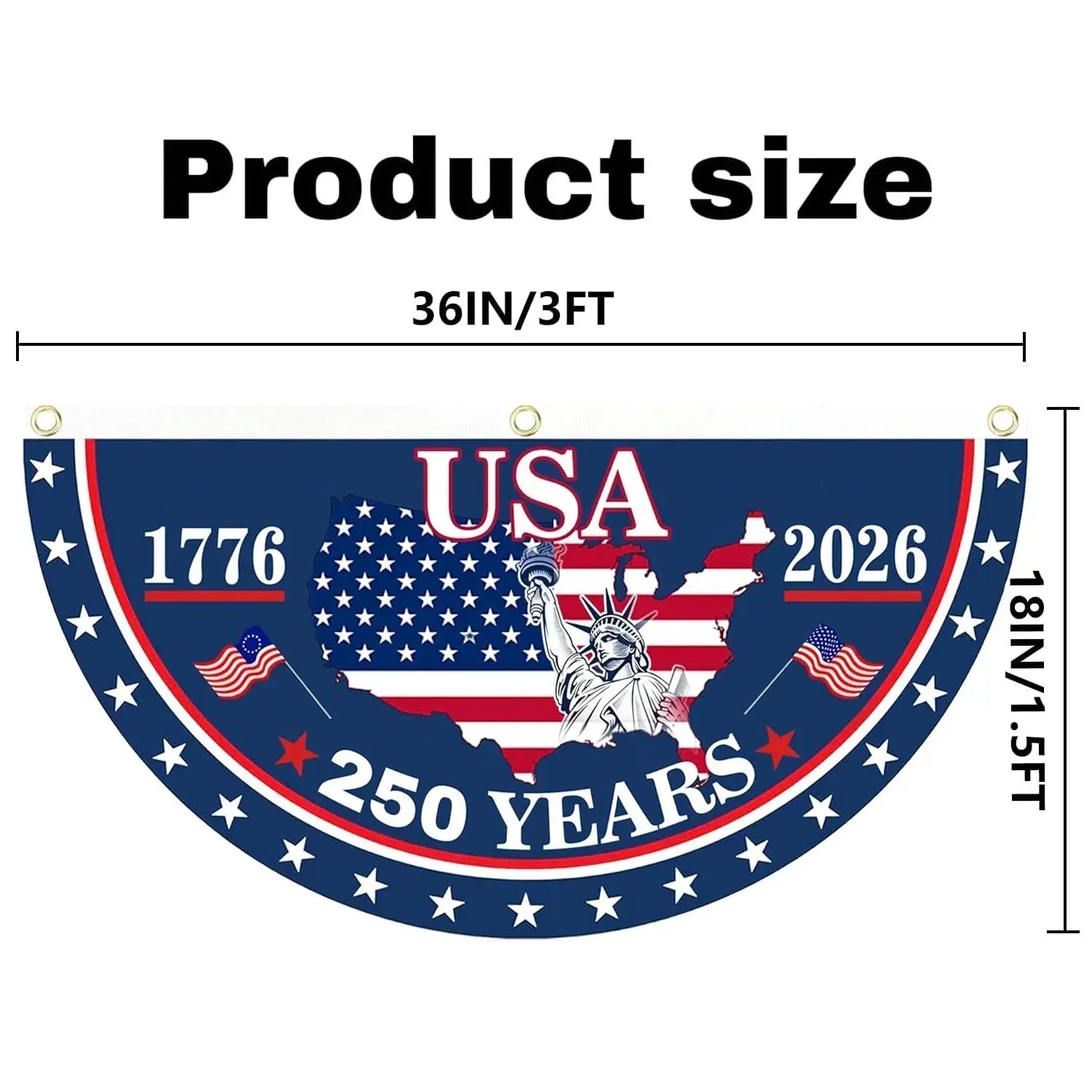 250th Anniversary USA Fan Flag My Store 3