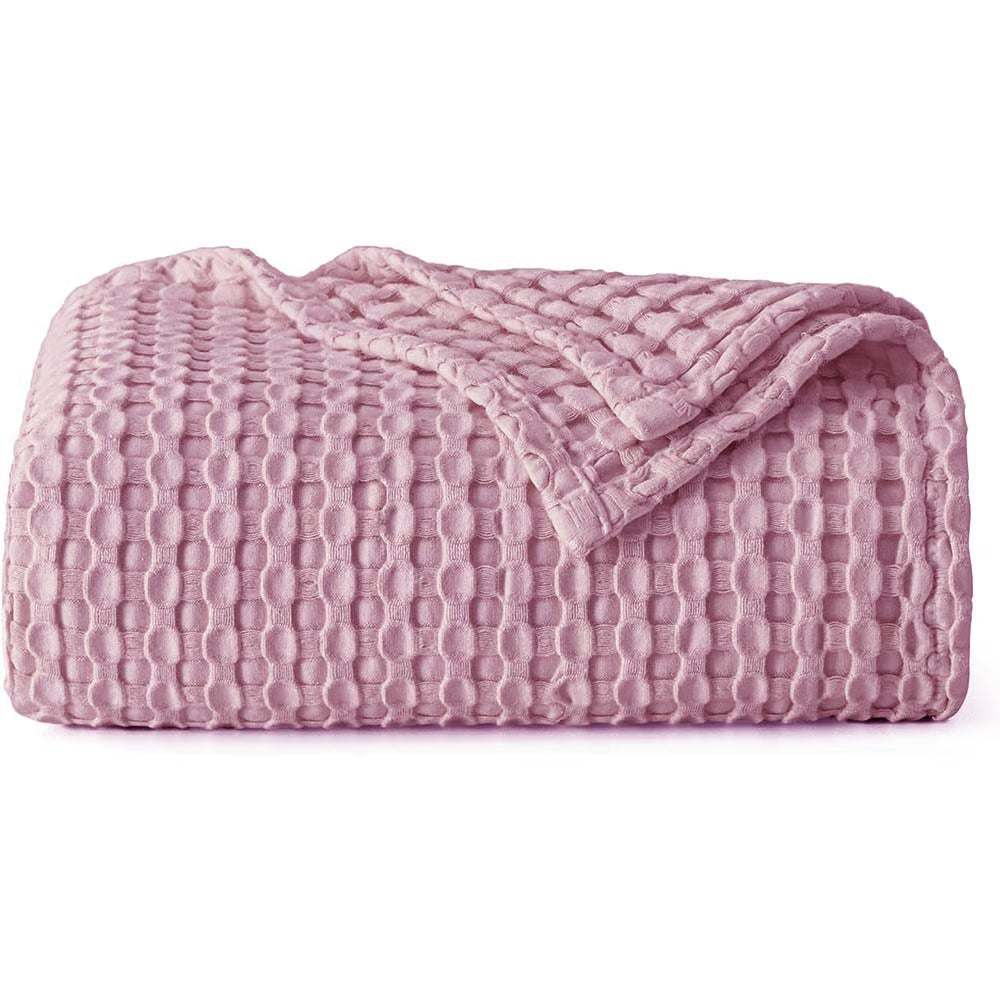 Premium Bamboo-Cotton Waffle Weave Blanket My Store 4