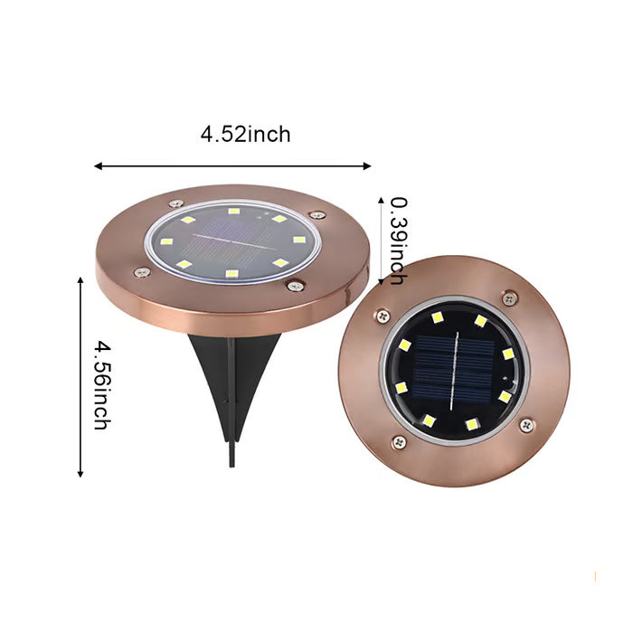 ☀️ Solar Powered 8-LED Ground Lights | Outdoor Pathway Lighting Ggtt