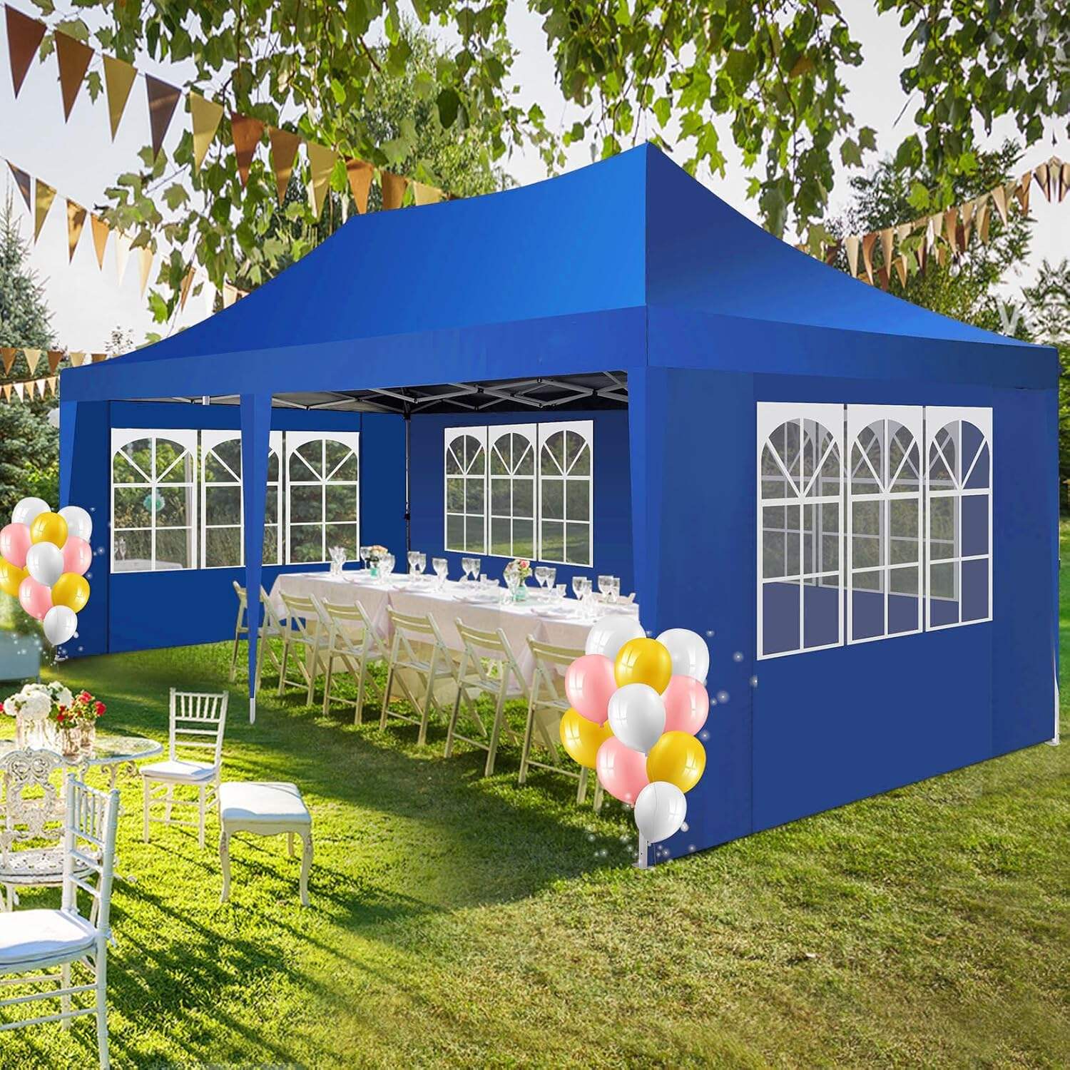 🔥[Hot sale]🔥10x20Pop up Canopy Tent with 6 sidewalls Commercial Heavy Duty Canopy UPF 50+ All Weather Waterproof Outdoor Wedding Party Tents mysite