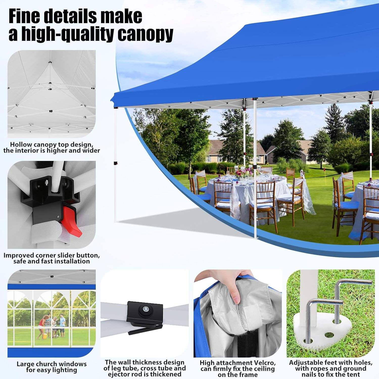 🔥[Hot sale]🔥10x20Pop up Canopy Tent with 6 sidewalls Commercial Heavy Duty Canopy UPF 50+ All Weather Waterproof Outdoor Wedding Party Tents mysite