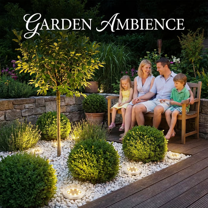 ☀️ Solar Powered 8-LED Ground Lights | Outdoor Pathway Lighting Ggtt